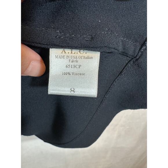 ALC dress long sleeve sz 8 Navy 100% Viscose USA 2012 Womens D5 - Picture 3 of 7